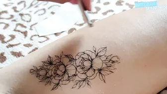 TEMPORARY TATTOO | Magic tattoo Сurly flowers ♥️♥️ #10