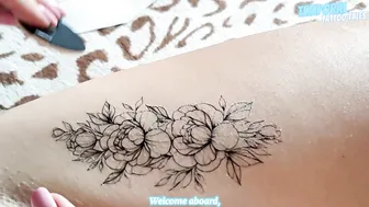 TEMPORARY TATTOO | Magic tattoo Сurly flowers ♥️♥️ #6