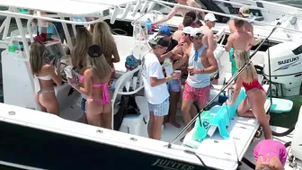 CRAZIEST BOCA BASH 2023 !! BEST Sandbar Party in Florida #4