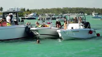 TOP MODEL Gets Wild on Miami Sandbar !! Boat Zone Miami #10