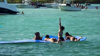 TOP MODEL Gets Wild on Miami Sandbar !! Boat Zone Miami #3