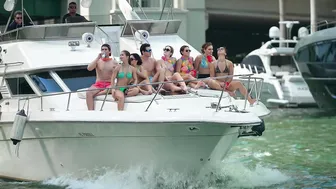 FLAT-SIX vs V8? WILD YACHT PARTY 2023! BOAT ZONE MIAMI #9