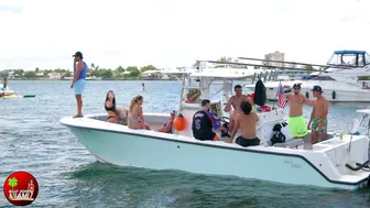 SURPRISING RICH PEOPLE PARTY!! HAULOVER SANDBAR | BOAT ZONE #6