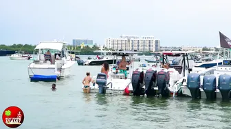 PARTY IN THE RAIN at HAULOVER SANDBAR 2023 | BOAT ZONE MIAMI #5