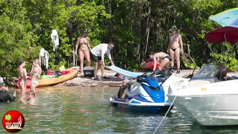 FULL OF BABES! EXACTLY HOW YOU LIKE IT! HAULOVER SANDBAR | BOAT ZONE MIAMI #8