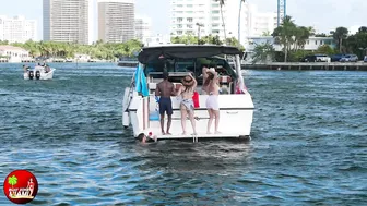 TOO BIG!! Wild Girls at HAULOVER SANDBAR!! BOAT ZONE MIAMI #6