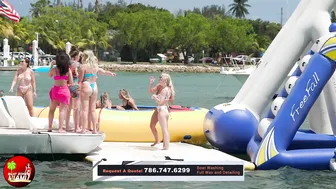 TOO BIG!! Wild Girls at HAULOVER SANDBAR!! BOAT ZONE MIAMI #8