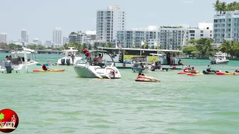 TOO BIG!! Wild Girls at HAULOVER SANDBAR!! BOAT ZONE MIAMI #9