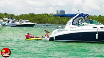 WILDEST SANDBAR IN MIAMI !! HAULOVER SANDBAR 2023 | Boat Zone Miami #10