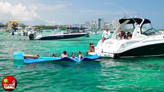 WILDEST SANDBAR IN MIAMI !! HAULOVER SANDBAR 2023 | Boat Zone Miami #6