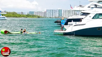 WILDEST SANDBAR IN MIAMI !! HAULOVER SANDBAR 2023 | Boat Zone Miami #7