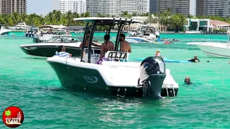 WILDEST SANDBAR IN MIAMI !! HAULOVER SANDBAR 2023 | Boat Zone Miami #8