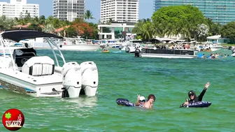 WRIST FIGHT GONE WRONG at HAULOVER INLET SANDBAR | BOAT ZONE MIAMI #10