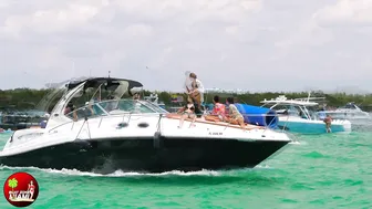 LUCKY GUY! WILD PARTY AT THE HAULOVER INLET SANDBAR | BOAT ZONE MIAMI #5