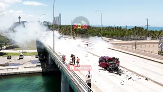 PLANE CRASHED IN FRONT OF US AT HAULOVER BRIDGE | BOAT ZONE MIAMI #9