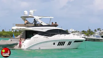 EXOTIC ASSETS ON THE HAULOVER SANDBAR 2023 | BOAT ZONE MIAMI #10