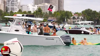 EXOTIC ASSETS ON THE HAULOVER SANDBAR 2023 | BOAT ZONE MIAMI #2