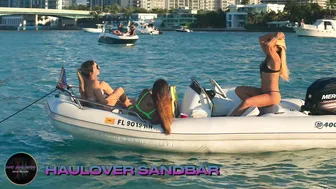 BADASS GIRLS! SHE STARE AT ME!! GOLDEN HOUR AT HAULOVER SANDBAR | BOAT ZONE MIAMI #2