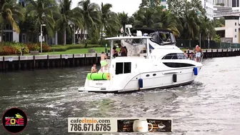 DAMN THE MIAMI RIVER IS ON FIRE | BOAT ZONE MIAMI #4