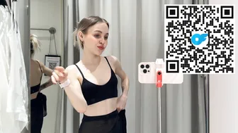 [4K] Transparent Try on Haul | No panties | At the mall #10