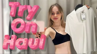 [4K] Transparent Try on Haul | No Bra Whith Raychel