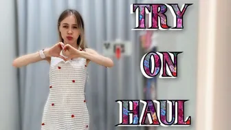 [4K] Transparent dress | Try on Haul | No lingerie Challenge Whith Raychel