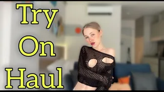 [4K] Transparent Try on Haul | No Bra Challenge Whith Raychel #1