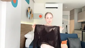 [4K] Transparent Try on Haul | No Bra Challenge Whith Raychel #5