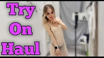 [4K] Try on Haul | Transparent dress | No Bra | Whith Raychel