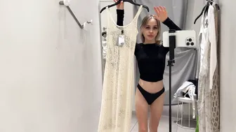 [4K] Try on Haul | Transparent dress | No Bra | Whith Raychel #4