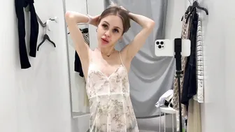 [4K] Transparent Try on Haul | Transparent dress l At the mall | No Bra #8