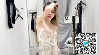 [4K] Transparent Try on Haul | Transparent dress l At the mall | No Bra #9