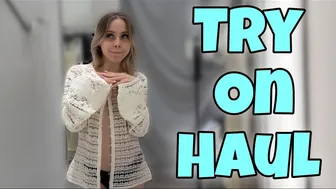 [4K] Transparent Try on Haul | Transparent vest l At the mall | No Bra #1