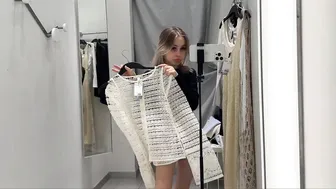 [4K] Transparent Try on Haul | Transparent vest l At the mall | No Bra #4