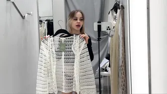 [4K] Transparent Try on Haul | Transparent vest l At the mall | No Bra #6