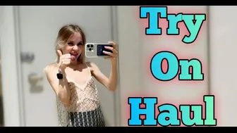 [4K] Transparent Try on Haul | Transparent dress | No Bra | At the mall