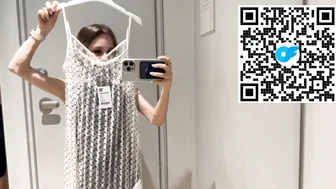 [4K] Transparent Try on Haul | Transparent dress | No Bra | At the mall #4