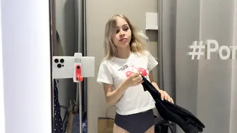 [4K] Transparent Try on Haul | See through sexy top l At the mall #5