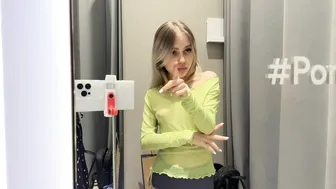 [4K] Transparent Try on Haul | See through Fashionable Нeon l At the mall #10