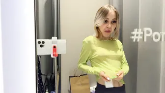 [4K] Transparent Try on Haul | See through Fashionable Нeon l At the mall #6