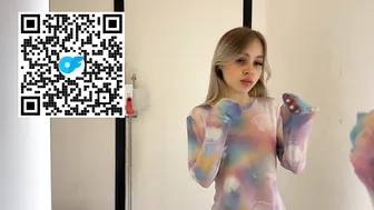 [4K] Transparent Try on Haul | See through Candy Unicorn l At the mall #9