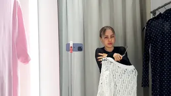 See-through Try On Haul | Transparent Cozy Sweter At the mall l Dressing room #4