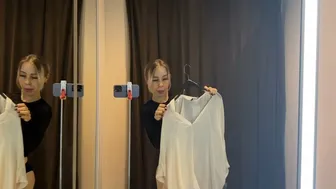 See-through Try On Haul | Transparent Blouse Lingerie At the mall l Dressing room