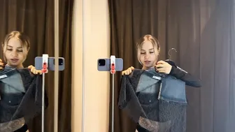 See through Try On Haul l Transparent elegant sexy vest l At the mall #6