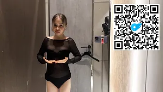 See through Try On Haul l Transparent elegant sexy longsleeve l At the mall #7