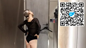 See through Try On Haul l Transparent elegant sexy longsleeve l At the mall #8