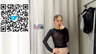 See-through Try On Haul | Transparent Lingerie At the mall l Dressing room #2