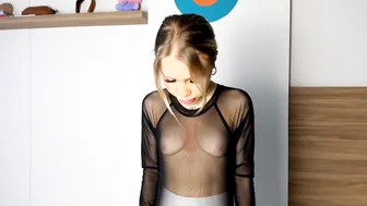 See through Try On Haul Transparent elegant sexy look #9