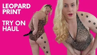 Leopard print lingerie try on haul #1