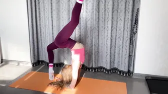 CONTORTION WORKOUT. SPLITS STRETCH. FLEXIBLE GIRL. STRETCHING WORKOUT. GYMNASTIC FLEX. YOGA ART №2 #8